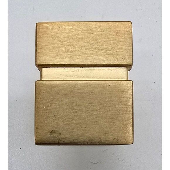 Set Of 8 Brass Square Cabinet Knob Handles With Screws - Picture 1 of 6